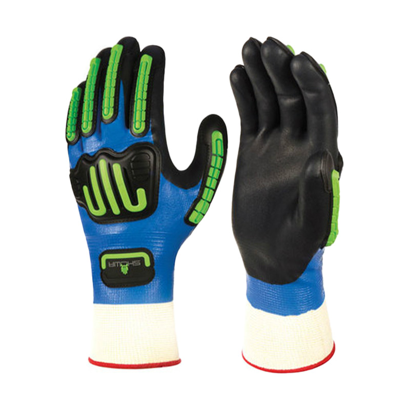 Showa Ip Nitrile Foam Hi Vis Anti Impact Gloves