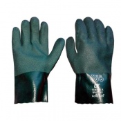 UCi V327 Green Double-Dipped Chemical-Resistant PVC 11'' Gauntlets
