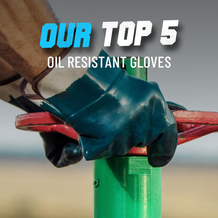 Oil resistant work gloves
