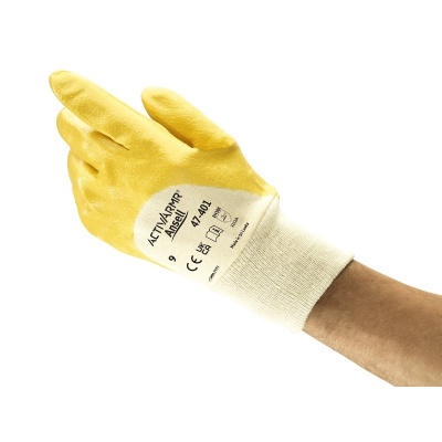 Ansell ActivArmr 47-401 Oil-Resistant Yellow Handling Gloves