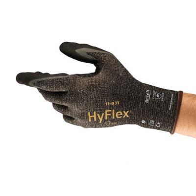 Ansell HyFlex 11-931 Dyneema Oil-Repellent Palm-Coated Gloves