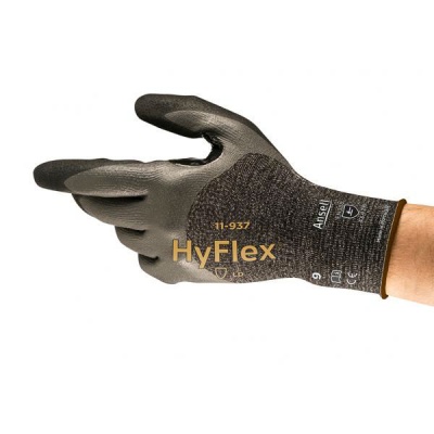 Ansell HyFlex 11-937 Dyneema Oil-Repellent 3/4 Coated Gloves