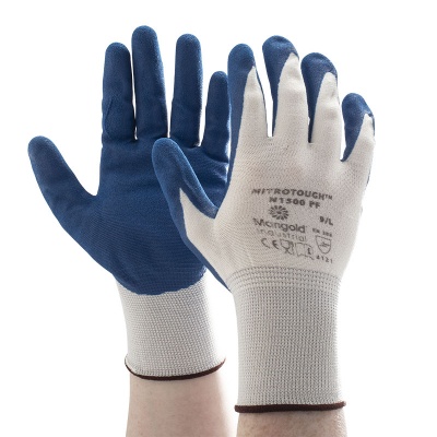 Marigold Industrial Nitrotough N1500 PF Nitrile Coated Gloves