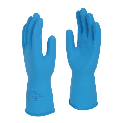 Polyco Nitri-Tech III Lite Blue Chemical Resistant Grip Gloves 91