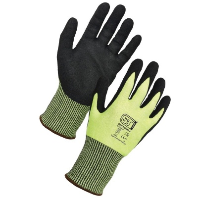 Supertouch Deflector F Sharps-Handling Cut Level F Grip Gloves (Green)