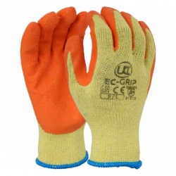 Orange Latex Grip Gloves