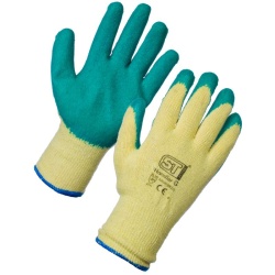 Supertouch 6203 Latex-Palm Green Handler Gloves