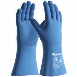 MaxiChem 76-733 Chemical and Cut Resistant TRItech Gauntlets (Blue)