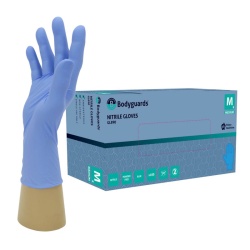 Polyco Bodyguards GL890 Blue Nitrile Disposable Gloves for Virus Protection