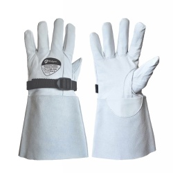 Polyco Electricians Leather Protection Gauntlets with Buckle