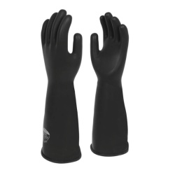 Shield GI/104 Extra-Long Heavy-Duty Industrial Rubber Gauntlets (Black)