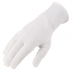 Southcombe RK01167M Cotton Ceremonial Police Gloves with Elastic Wrist