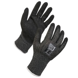 Supertouch Deflector F Sharps-Handling Cut Level F Grip Gloves (Black)