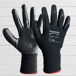 Supreme TTF 103BB Nitrile-Coated Handling Gloves (Black)