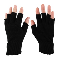 UCi PBK7FL Thermal Black Acrylic Fingerless Gloves