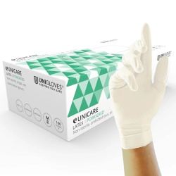 Unigloves Unicare Latex Powdered Examination Gloves GS002