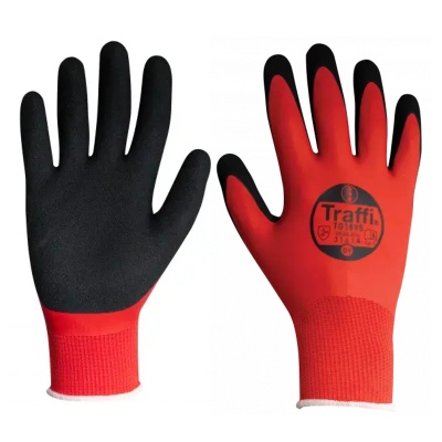 TraffiGlove TG1895 Water- and Oil-Resistant Latex Grip Handling Gloves